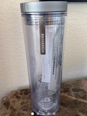 NWT Starbucks 2015 Limited Edition Silver Ornament Travel Tumbler 16oz new